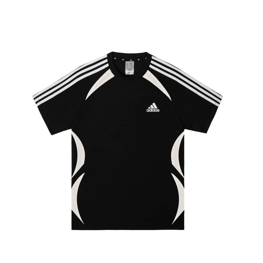 Adidas Adidas Football T Shirts Men's Black Crew Neck Moderate