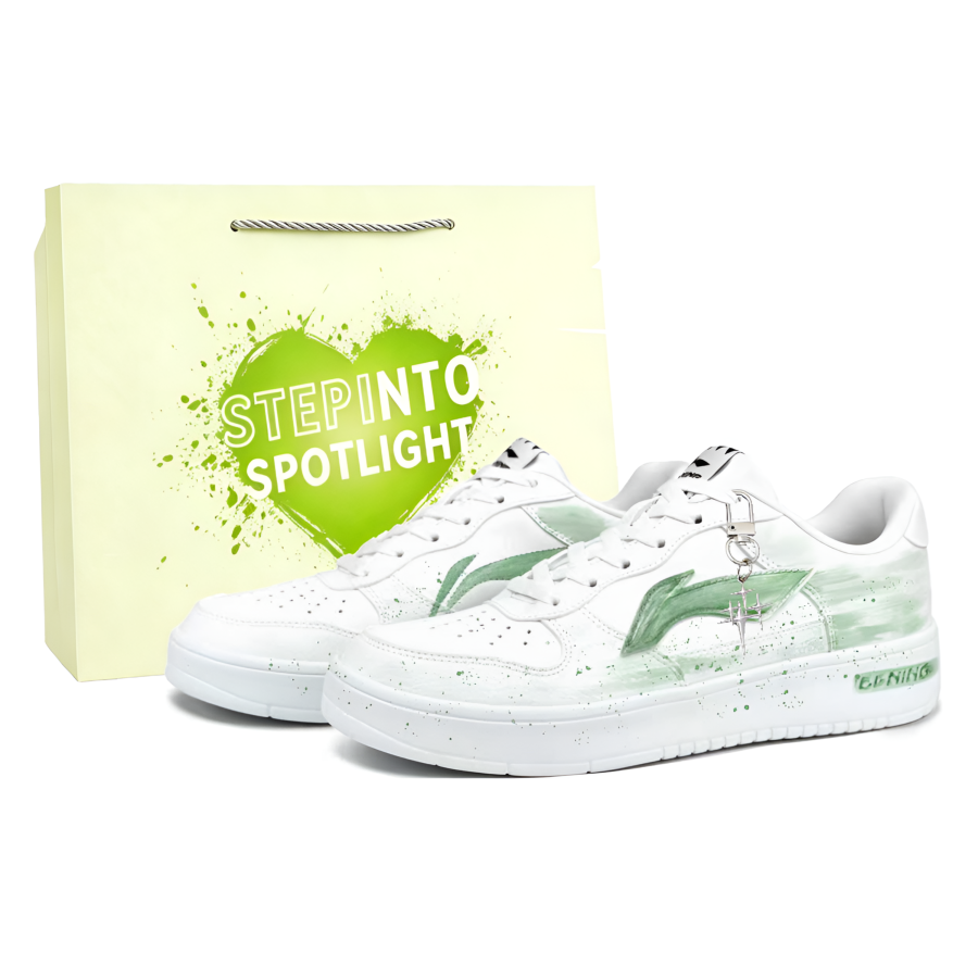 Li-Ning Li Ning Floating Boat Skateboard Shoes Unisex Low Top White/Green/Cyan