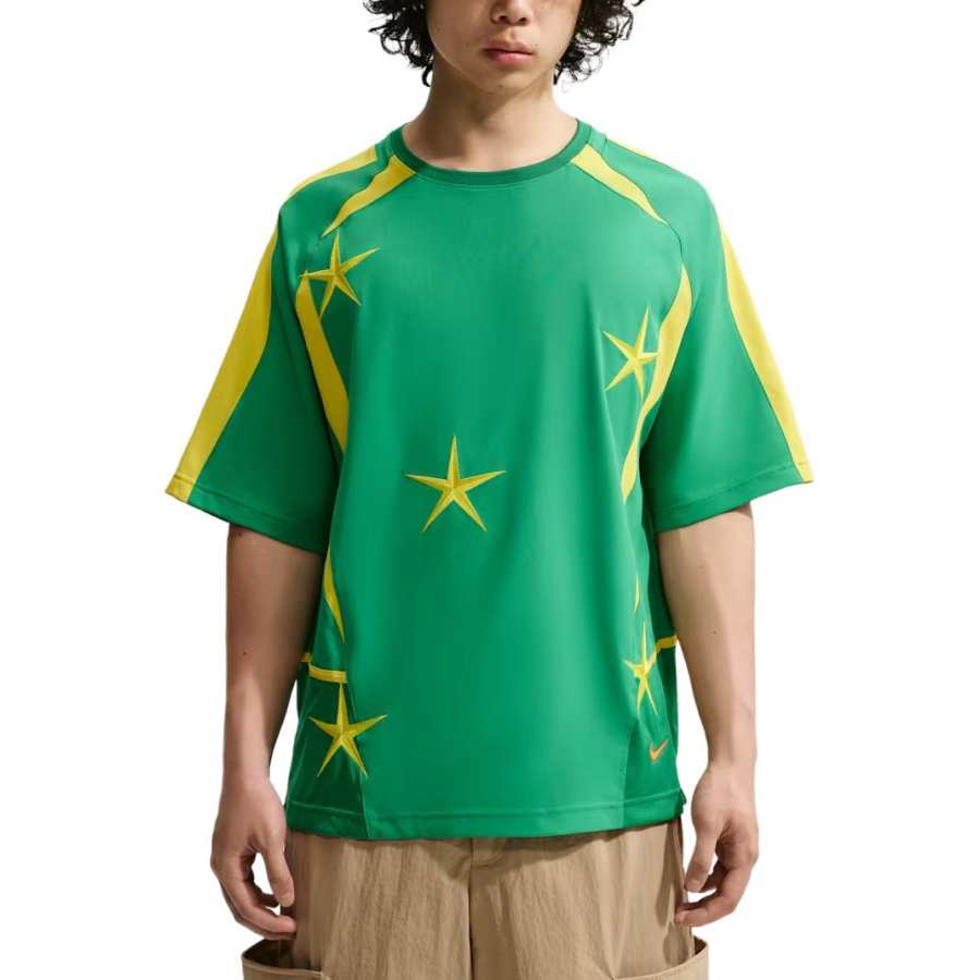 Nike Nike Soccer Jerseys Men's Stadium Green/Lightning/Safety Orange Crew Neck Moderate