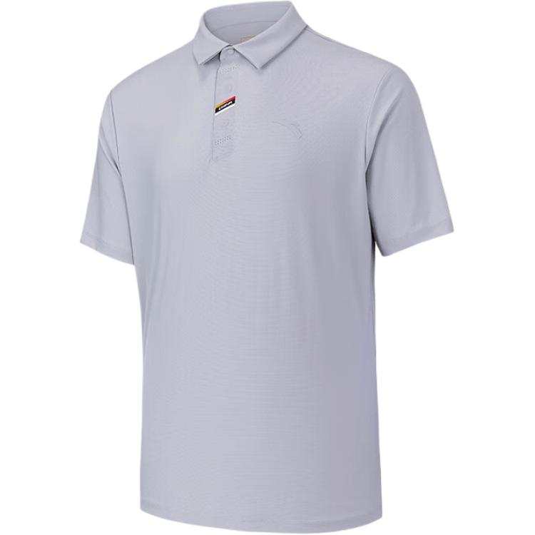 ANTA Variety Training Collection Polo Shirts Men's Star Moon Gray Lapel Moderate Straight Fit