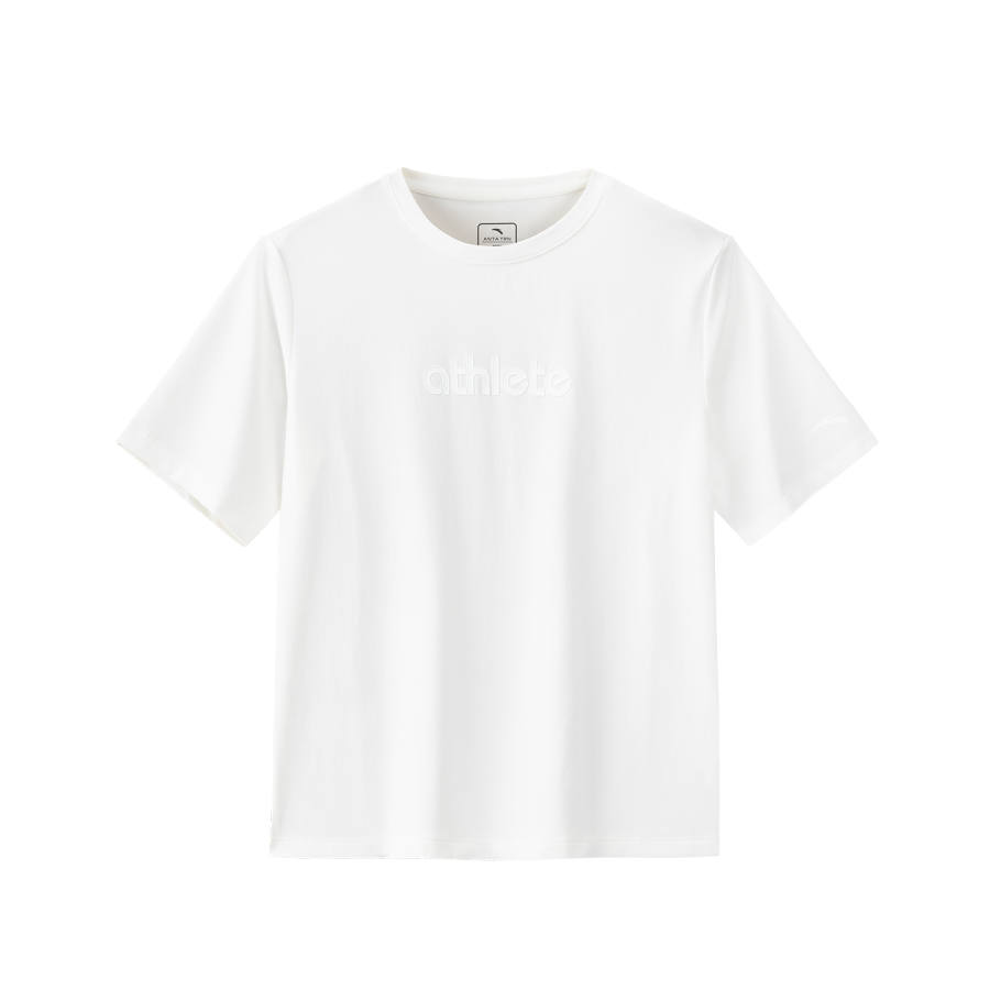 ANTA Variety Training Collection T Shirts Women's Papyrus White 1 Crew Neck Moderate