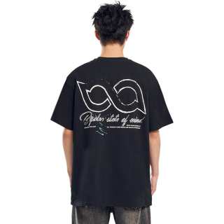 BIPOLAR Top American Vintage Hip Hop Street Style Crew Neck Loose Fit Pullover Short Sleeved T Shirts Unisex