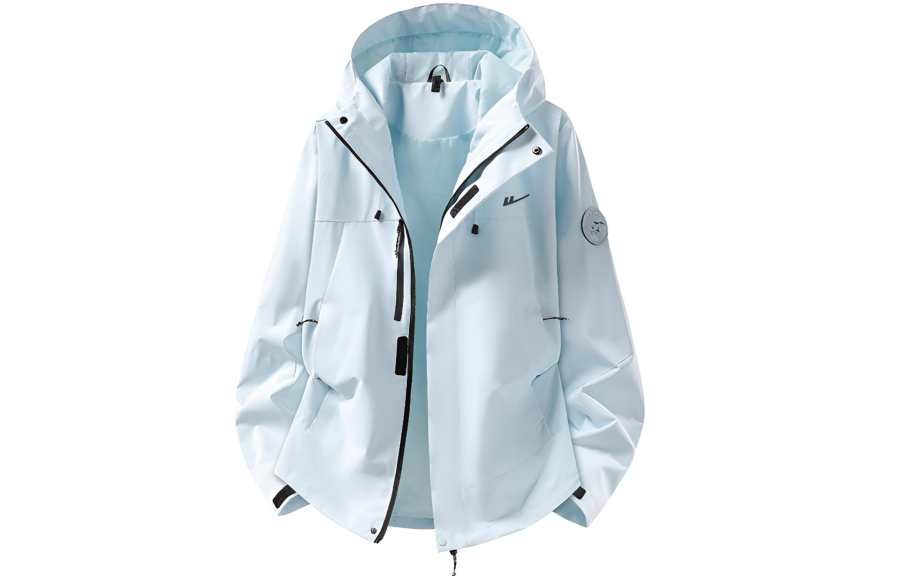 WARRIOR Windbreaker Jackets Unisex Hooded Detachable Moderate Straight Fit