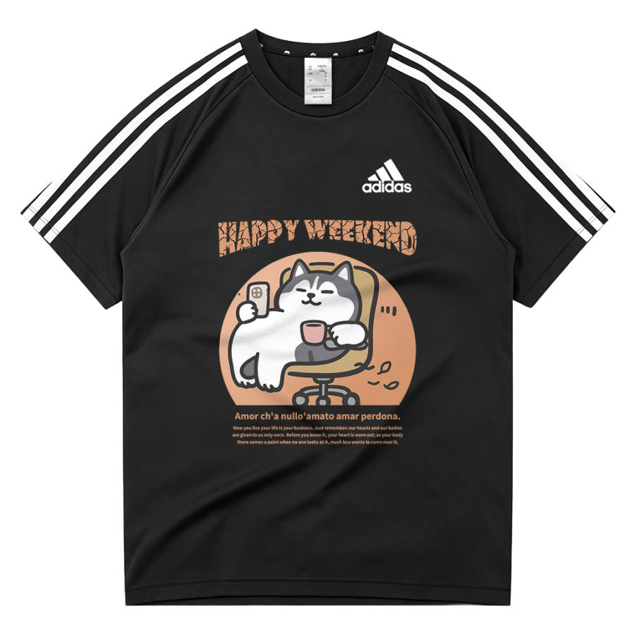 Adidas Adidas Football T Shirts Unisex Black Crew Neck Moderate
