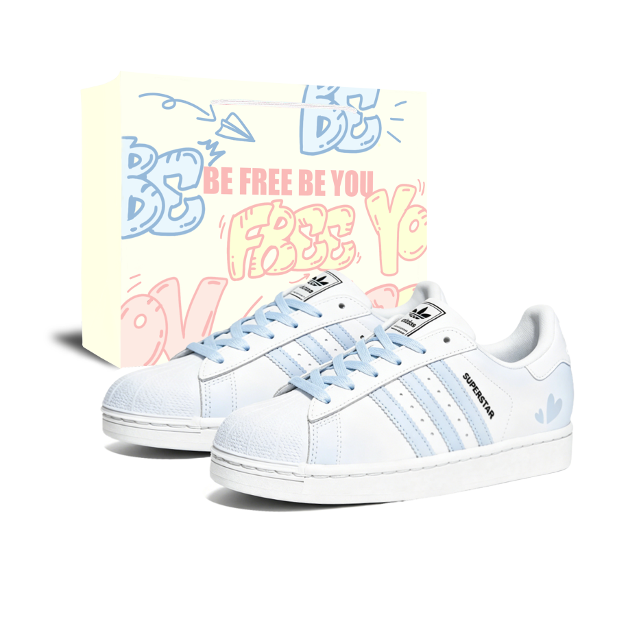 Adidas Originals Superstar 2 Skateboard Shoes Women's Low Top Blue