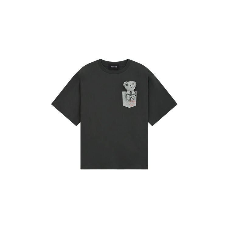 WE11DONE WE11DONE T Shirts Unisex Charcoal Gray Crew Neck
