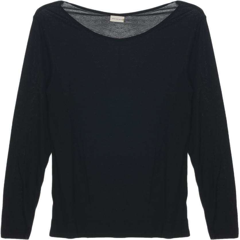 DRIES VAN NOTEN T Shirts Women's Black Crew Neck Moderate