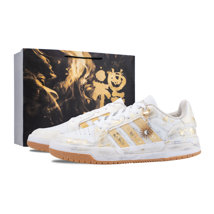 Adidas Adidas ENTRAP Skateboard Shoes Unisex Low Top White/Gold