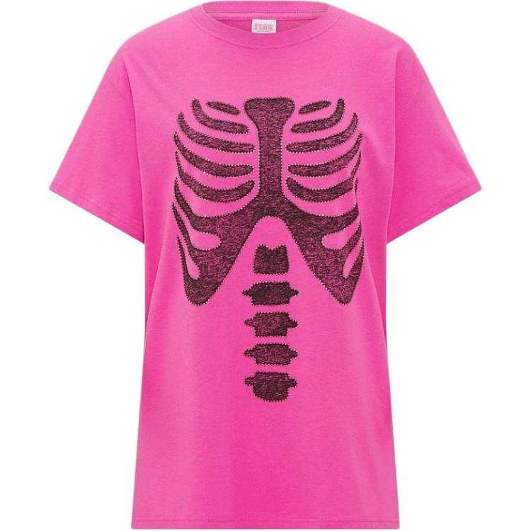 Victoria's Secret T Shirts Women's Fuchsia Crew Neck Moderate Other