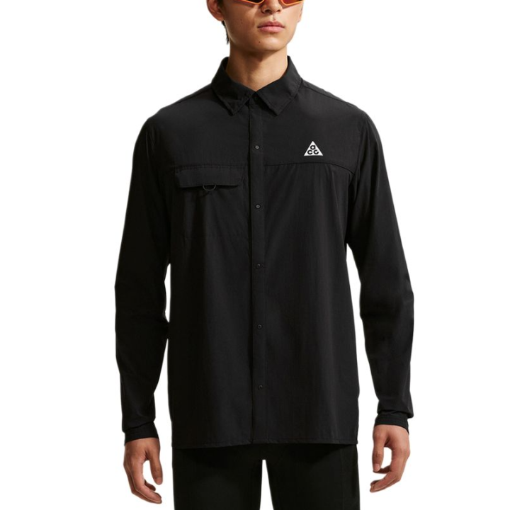 Nike Nike ACG Shirts Men's Black Lapel Moderate