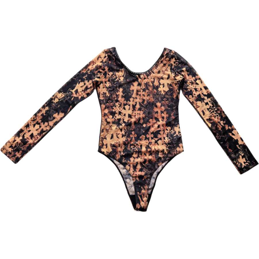 Chrome Hearts Bodysuits Women's Black Crew Neck Moderate