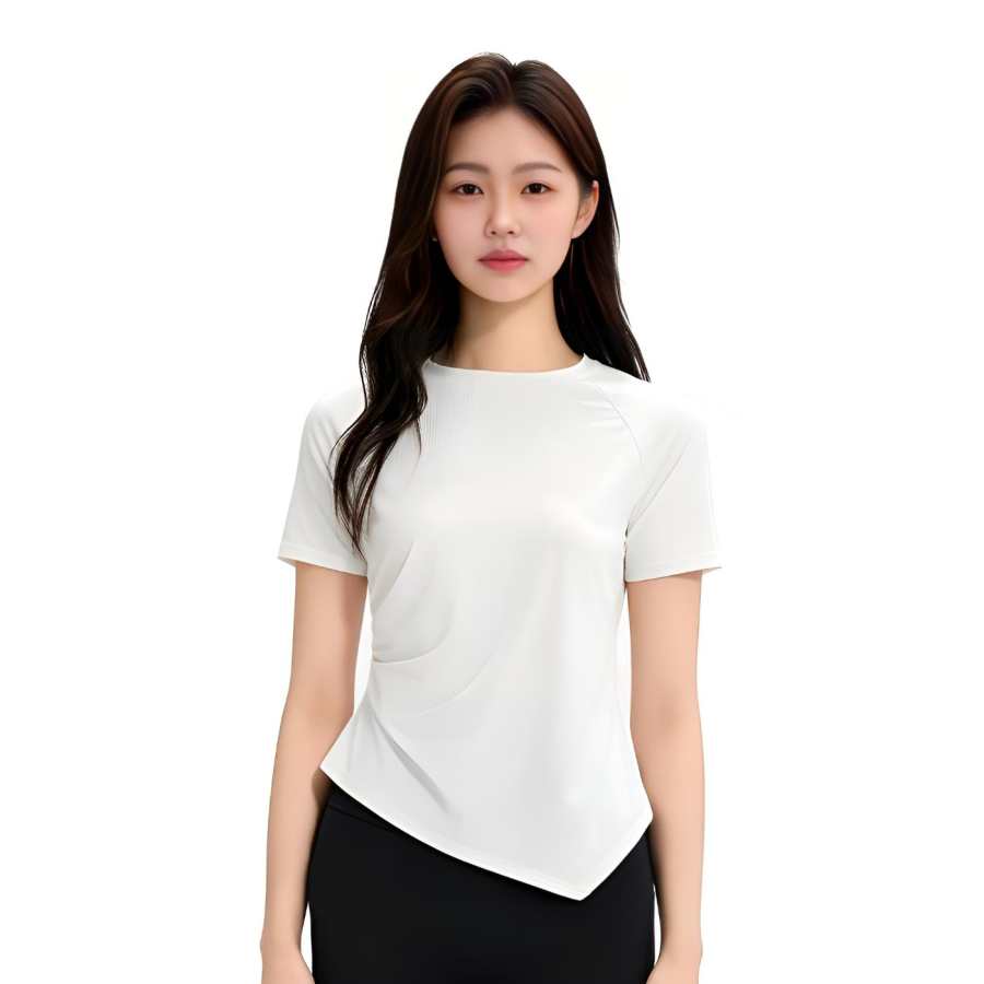 Skechers Yoga T Shirts Women's Crew Neck Thin Nipped In Waist