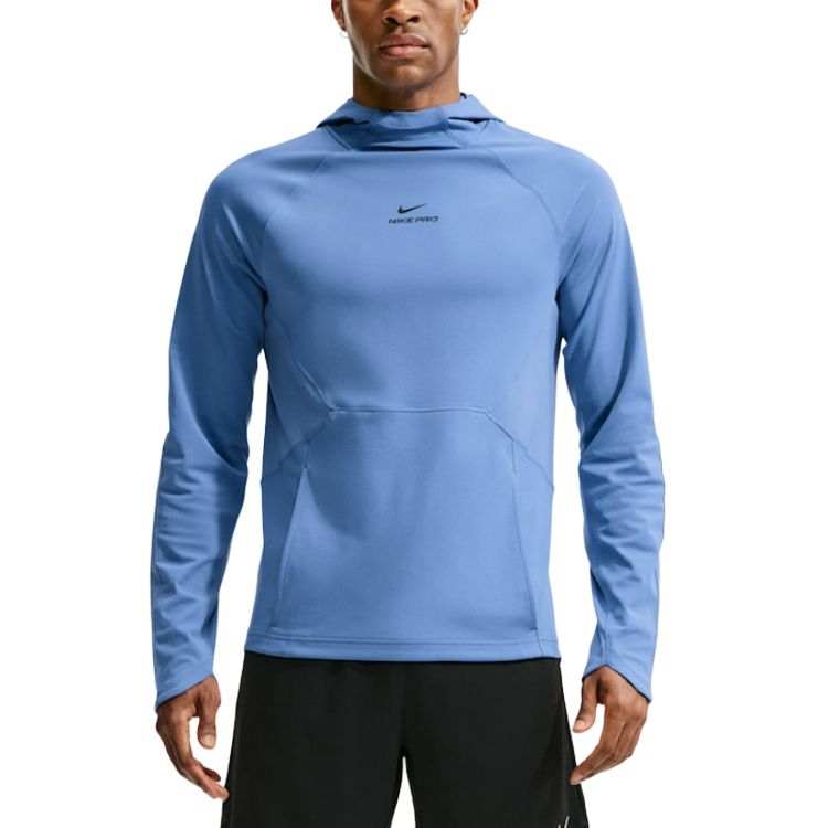 Nike Nike Pro Fitness Clothing Men's Indigo Storm/Black Hooded Non Detachable