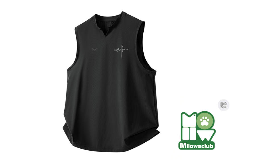 MIIOW Tank Tops Unisex Crew Neck Thin Asymmetrical Shoulder