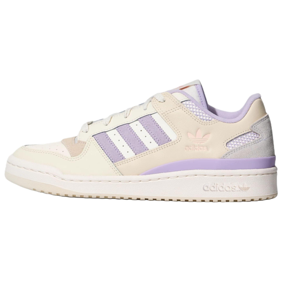 Adidas Originals FORUM CL Skateboard Shoes Unisex Low Top Jade White/Light Purple/Wonder White