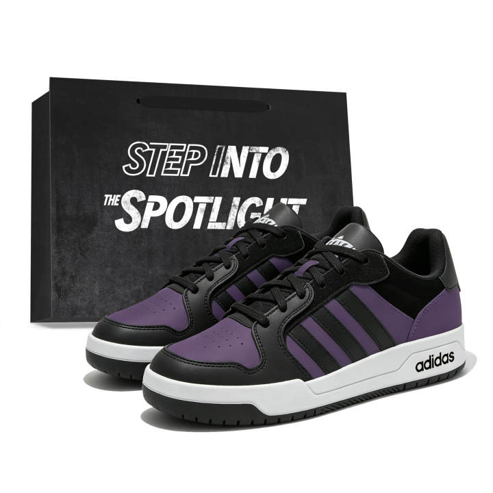 Adidas Adidas ENTRAP Skateboard Shoes Unisex Low Top Black/Purple