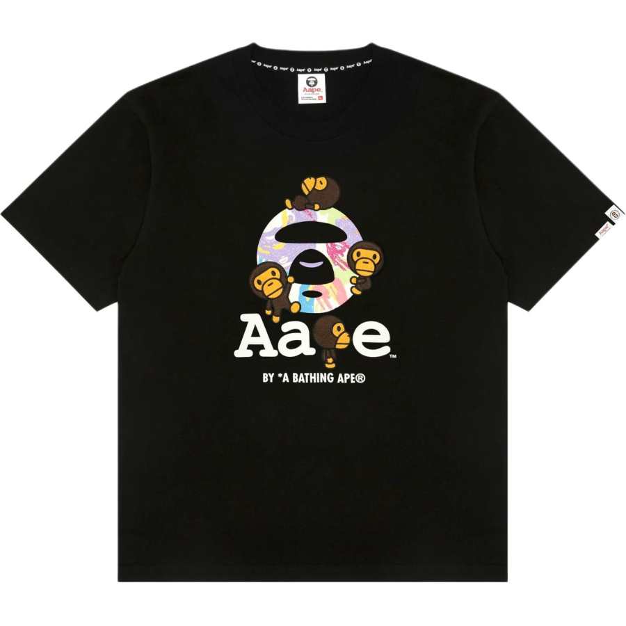 Aape X BABY MILO STORE BY A BATHING APE BABY MILO STORE T Shirts Unisex Crew Neck