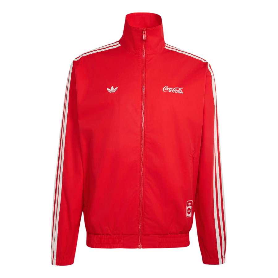 Adidas Originals X Coca Cola Firebird Jackets Men's Bright Red Stand Collar Moderate Other