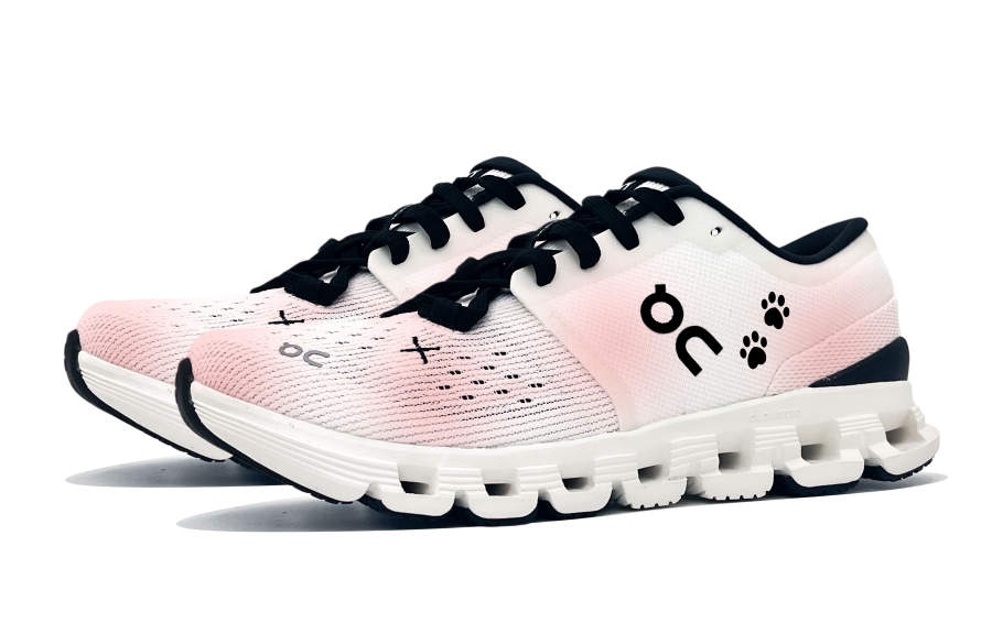 On On Cloud X4 Running Shoes Unisex Low Top White/Black/Pink
