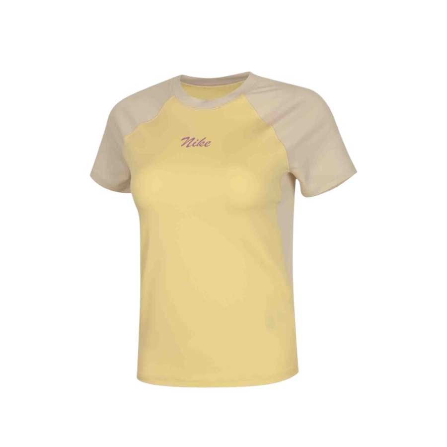 Nike Nike T Shirts Women's Yellow/Beige Crew Neck