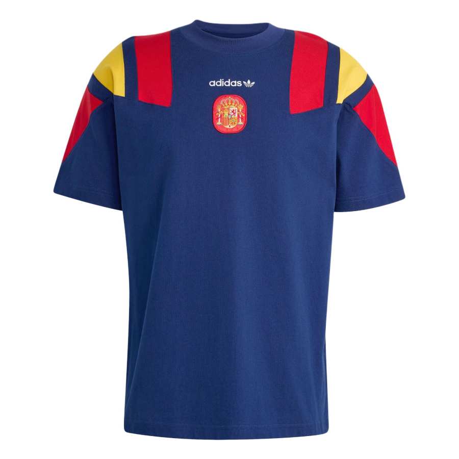 Adidas Originals EQT T Shirts Men's Dark Blue/Pure Gemstone Red Crew Neck Moderate