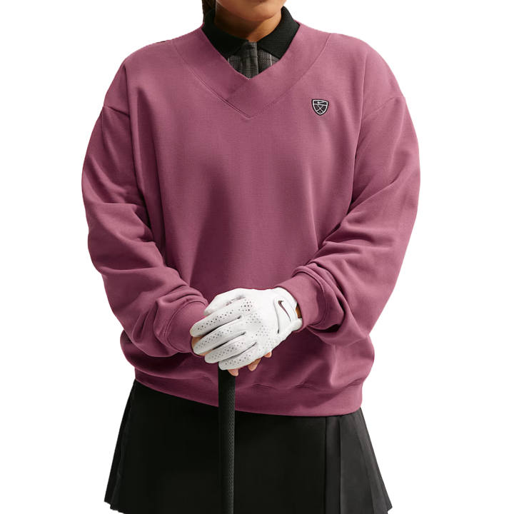 Nike Nike Golf Clothing Women's Pink Mist/White V Neck Moderate