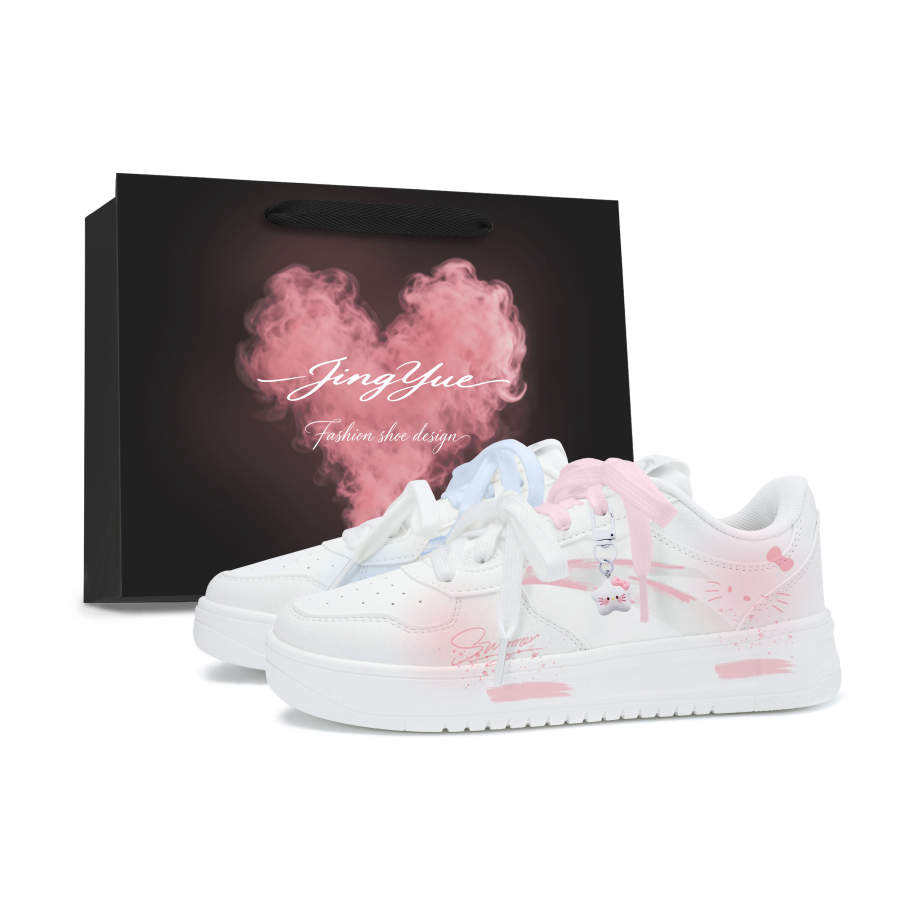 ANTA Easy Skateboard Shoes Women's Low Top White/Pink