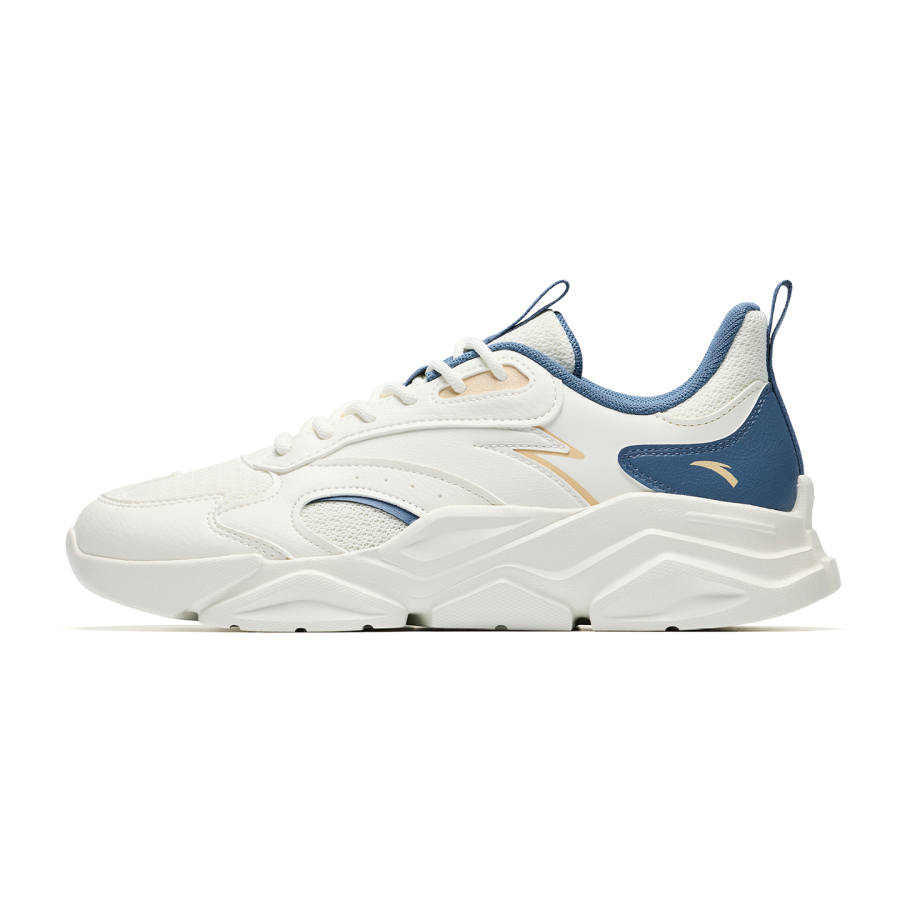 ANTA Unruly Series Casual Shoes Men's Low Top Ivory White/Chess Gray/Champagne