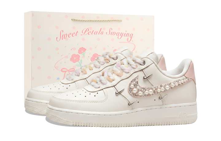Nike Nike Air Force 1 Skateboard Shoes Unisex Low Top Pink/Gold