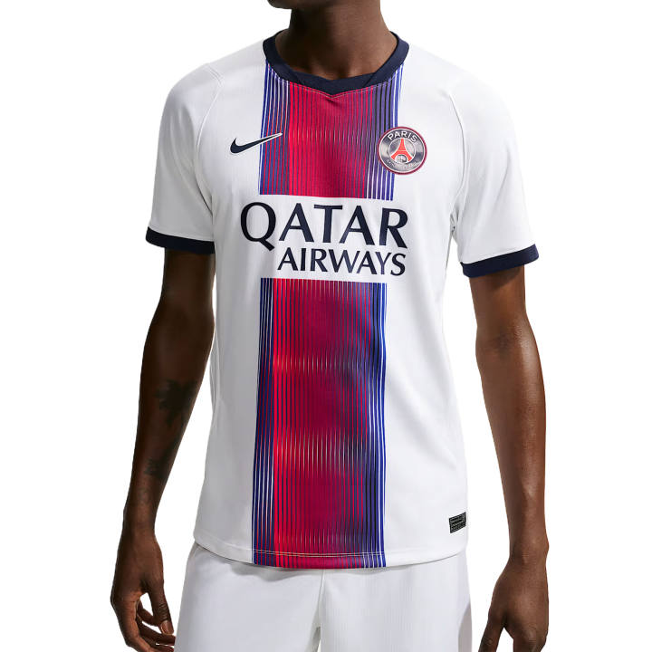 Nike Nike Paris Saint Germain Soccer Jerseys Men's White/Collegiate Marine Blue/Global Red/Collegiate Marine Blue Crew Neck Moderate