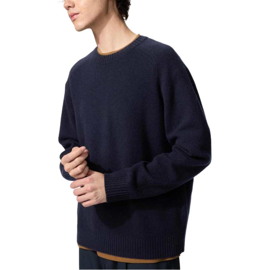 UNIQLO SS26 Knitwear Unisex Navy Blue Crew Neck Moderate