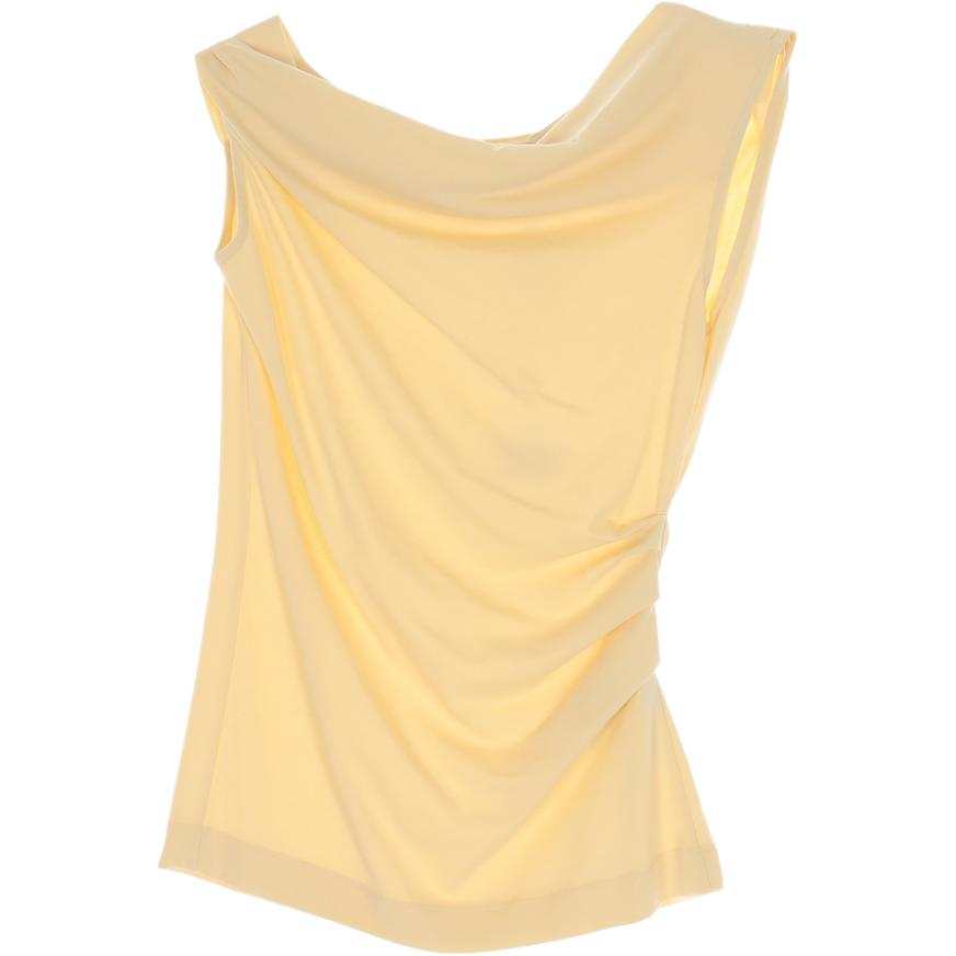 DRIES VAN NOTEN Tank Tops Women's Yellow Moderate Nipped In Waist