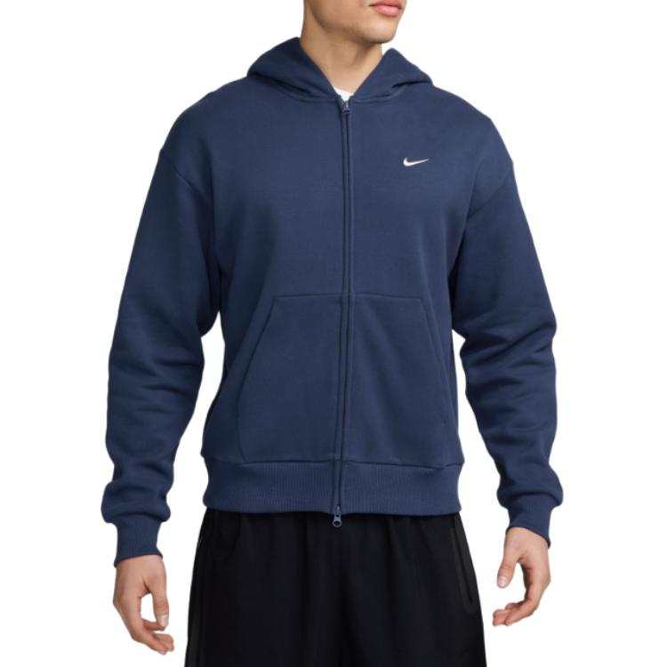 Nike Nike Sweatshirts Men's Marine Blue Hooded Non Detachable Moderate