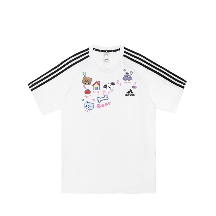 Adidas Adidas T Shirts Men's White Crew Neck Moderate