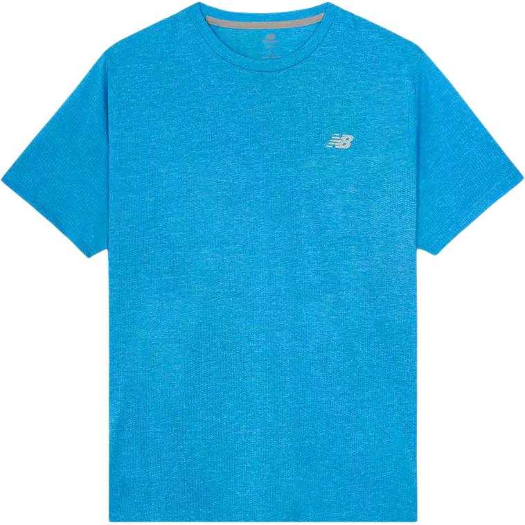 New Balance New Balance T Shirts Men's Light Blue Crew Neck Moderate Straight Fit