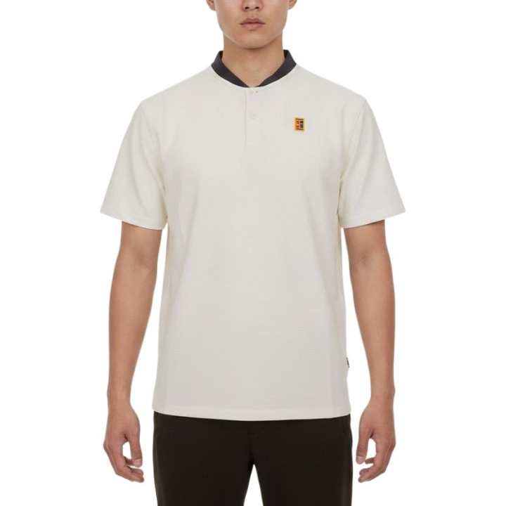 Nike Nike T Shirts Men's Ecru Stand Collar Moderate
