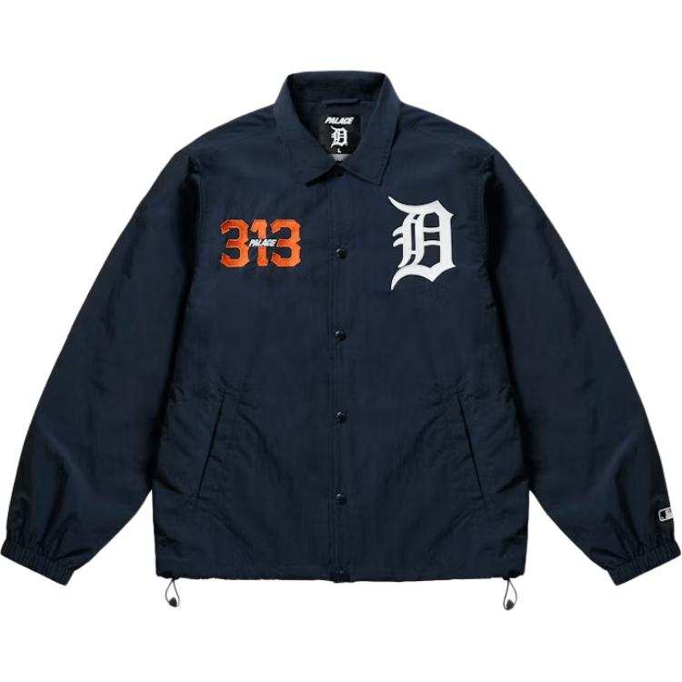 PALACE Detroit Tigers × MLB Jackets Unisex Navy Blue Lapel Moderate