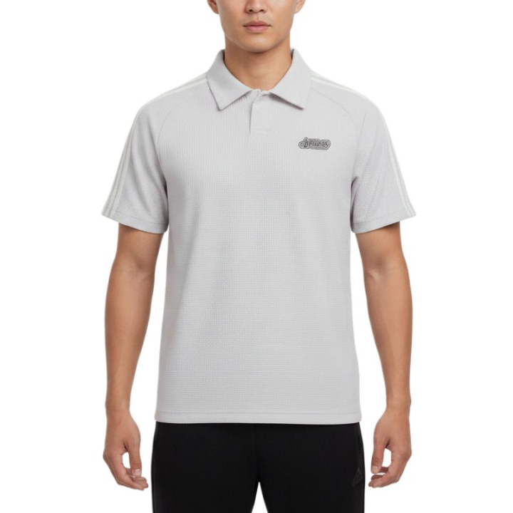 Adidas Adidas Polo Shirts Men's Light Gray Polo Collar Moderate Other