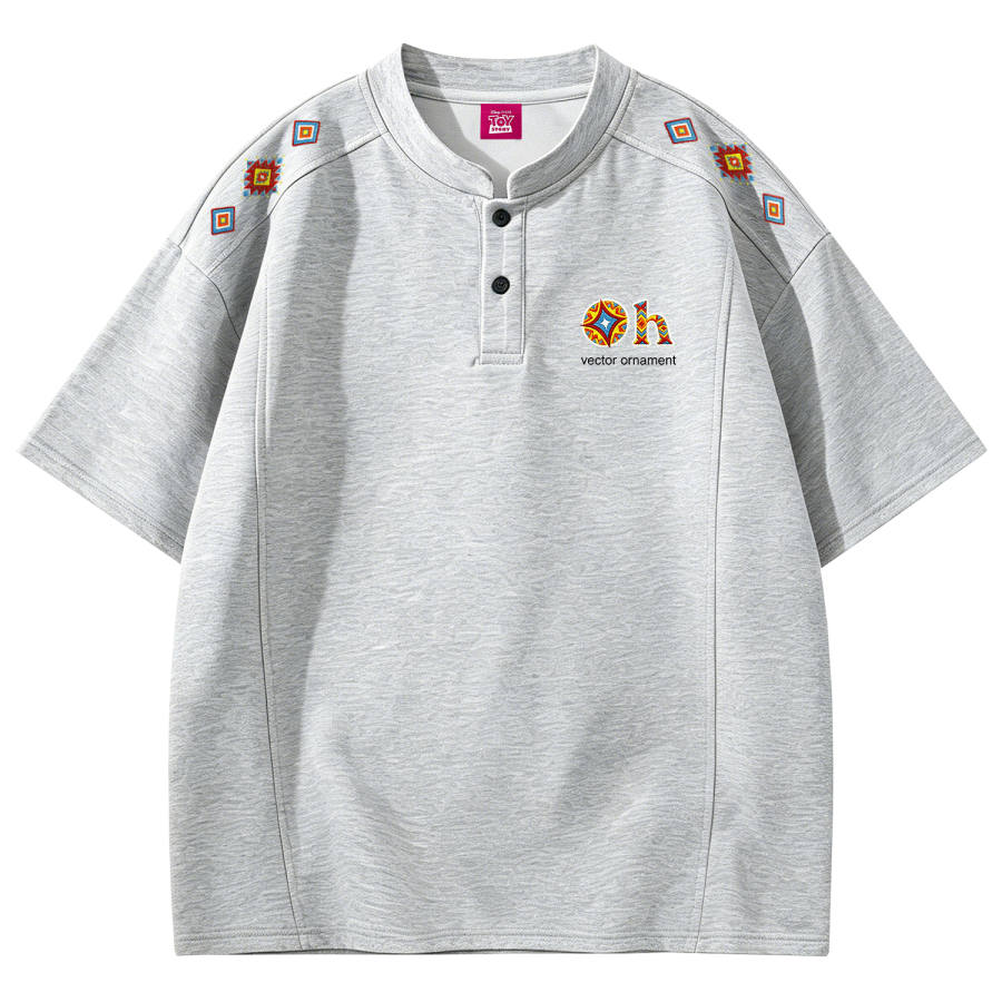 Disney T Shirts Unisex Henry Collar Thin Straight Fit