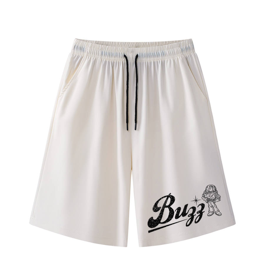 Disney Casual Shorts Unisex Thin Straight Fit Pants