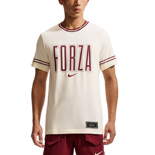 Nike Nike T Shirts Men's Light Ivory White Crew Neck Moderate
