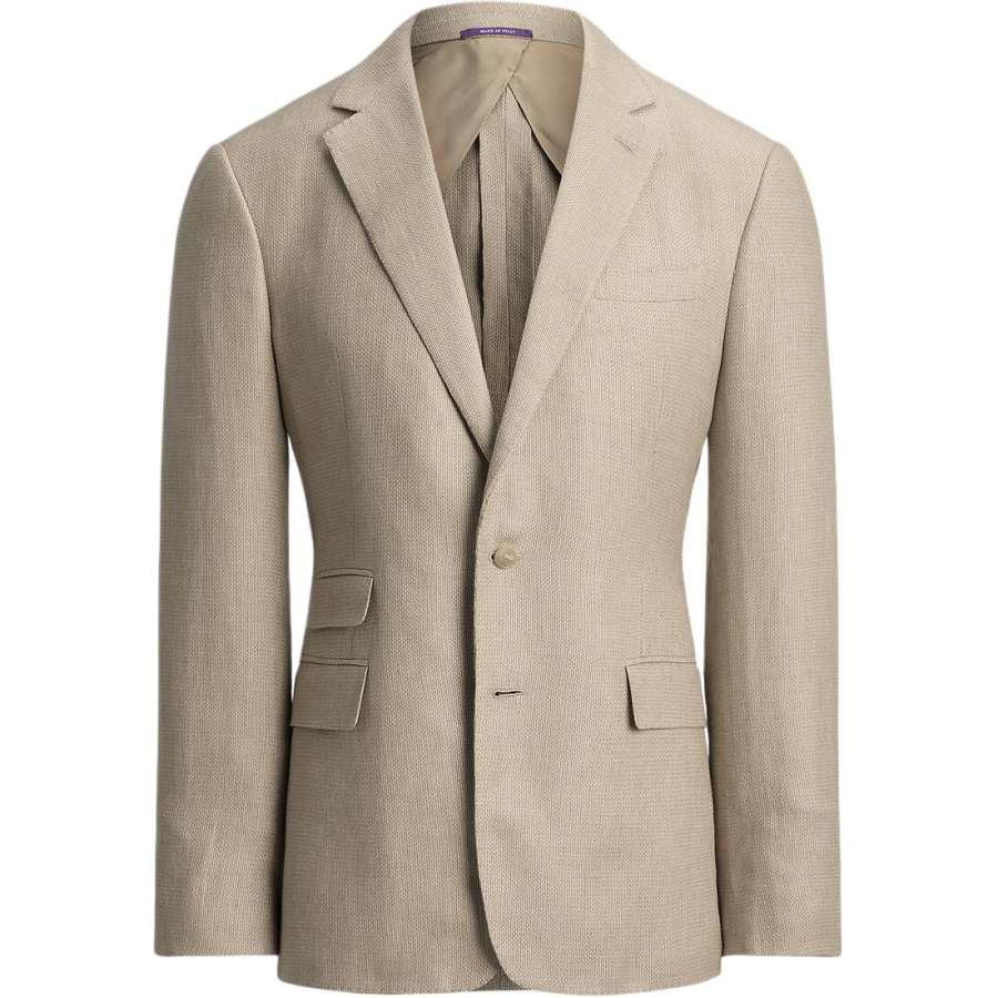 Ralph Lauren Purple Label Business Suits Men's Brown Yellow Lapel Moderate Straight Fit