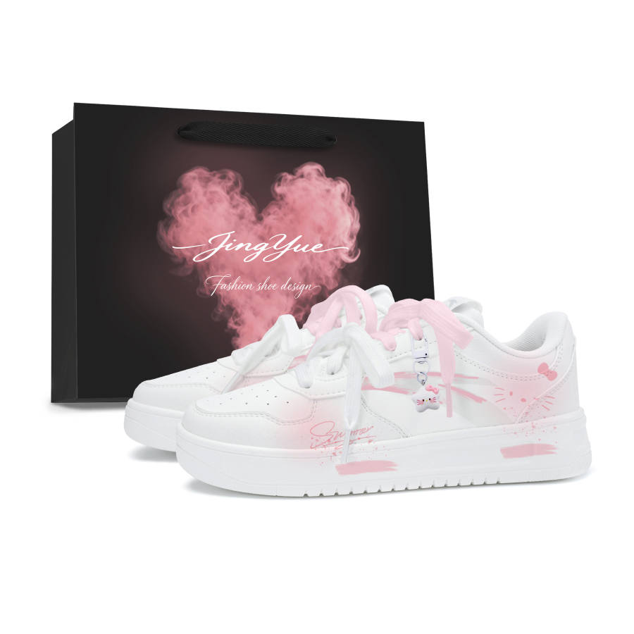 ANTA Easy Skateboard Shoes Women's Low Top White/Pink