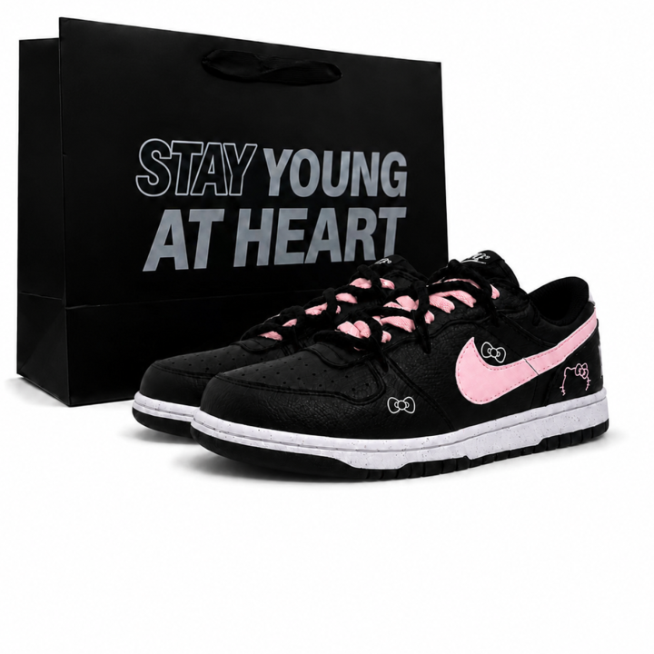 Nike Nike Big Low Lux Skateboard Shoes Unisex Low Top Black Pink White Color Block