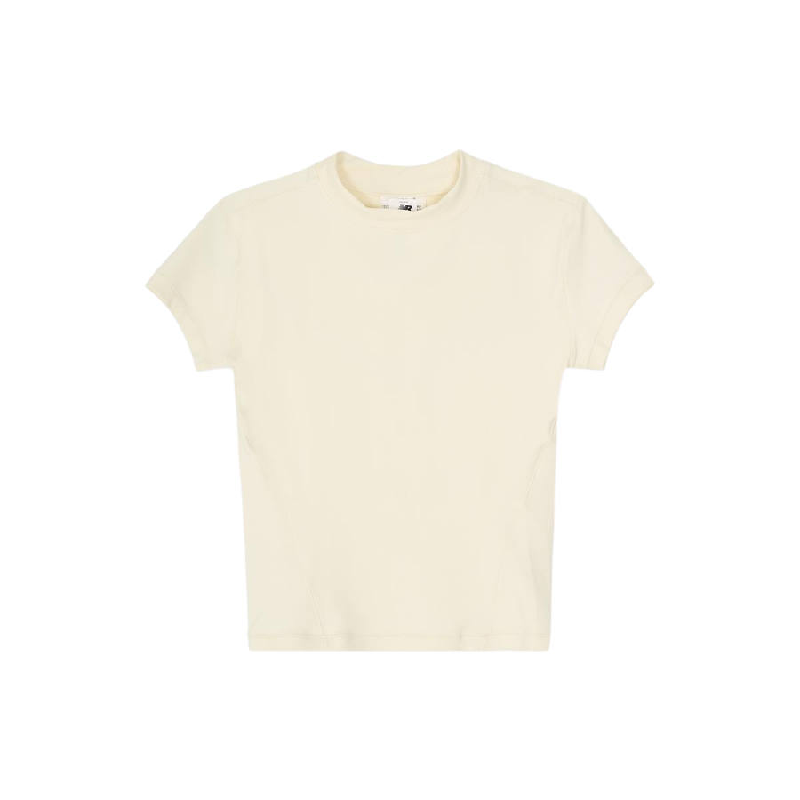 New Balance New Balance Women's Quick Dry T Shirts Women's Cream Crew Neck Moderate