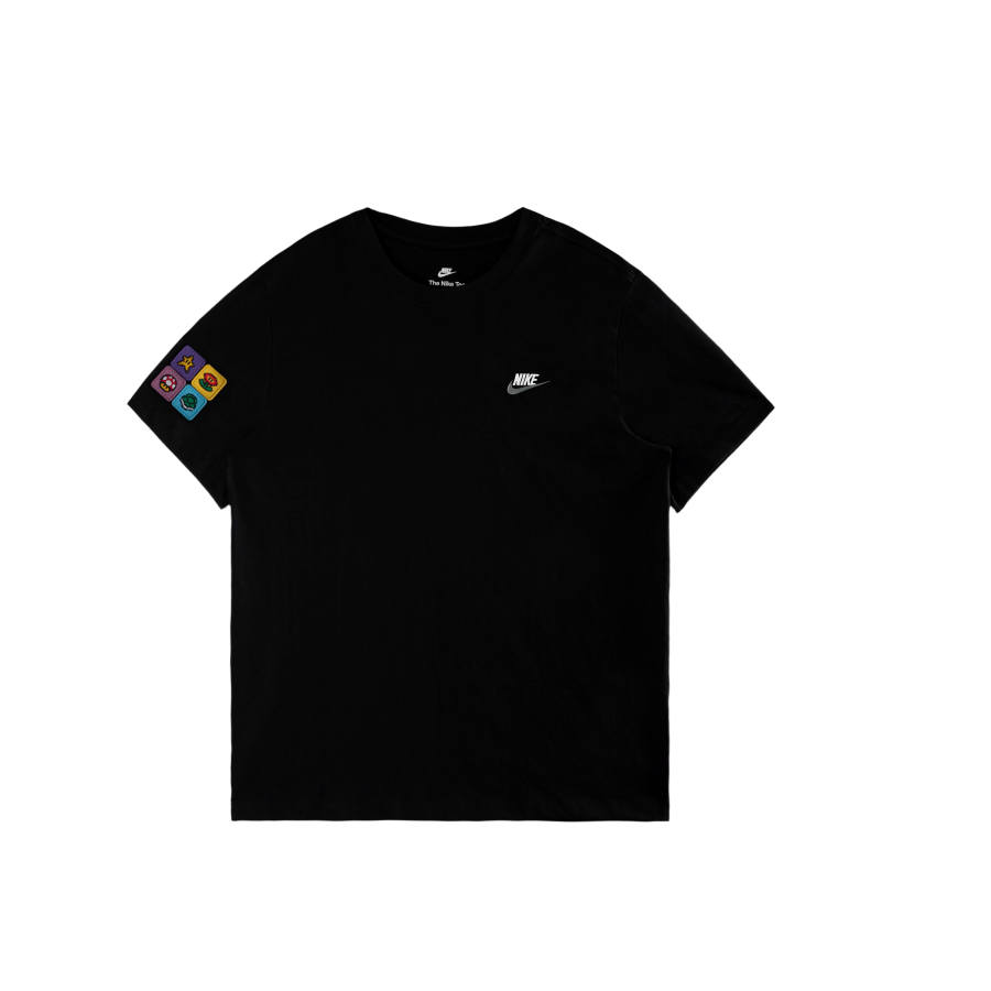 Nike Nike Sportswear Club T Shirts Men's Black/White/Dark Gray Crew Neck Moderate
