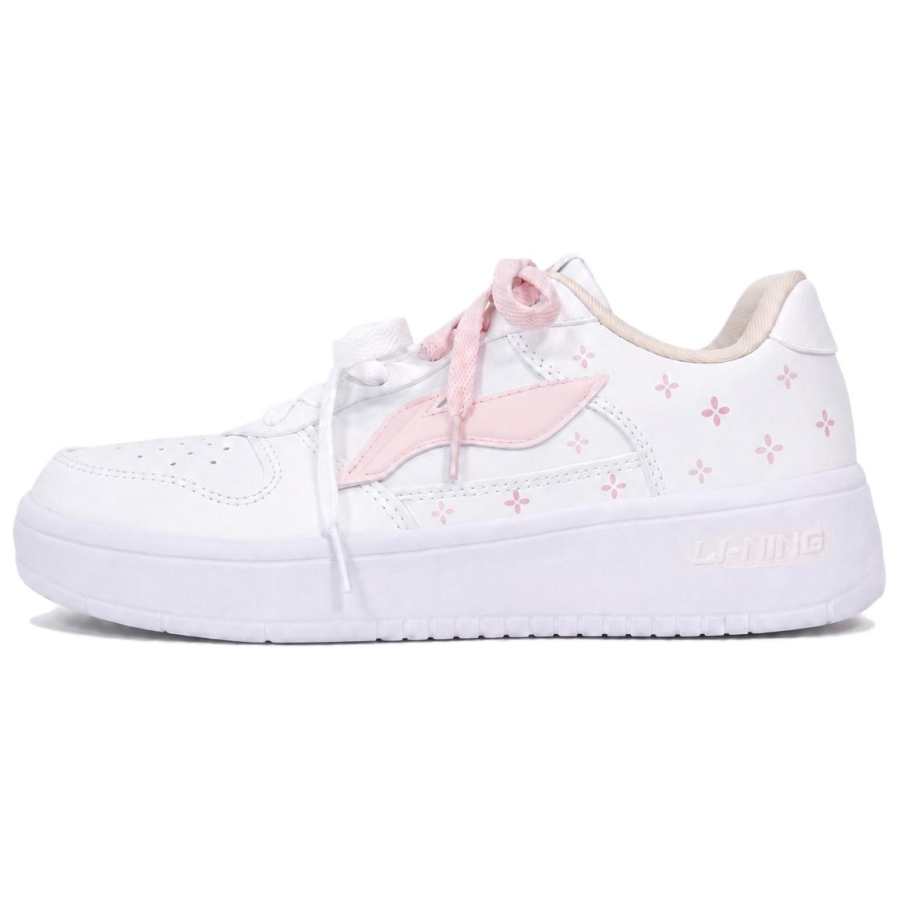 Li-Ning Li Ning Floating Boat Skateboard Shoes Women's Low Top Pink White