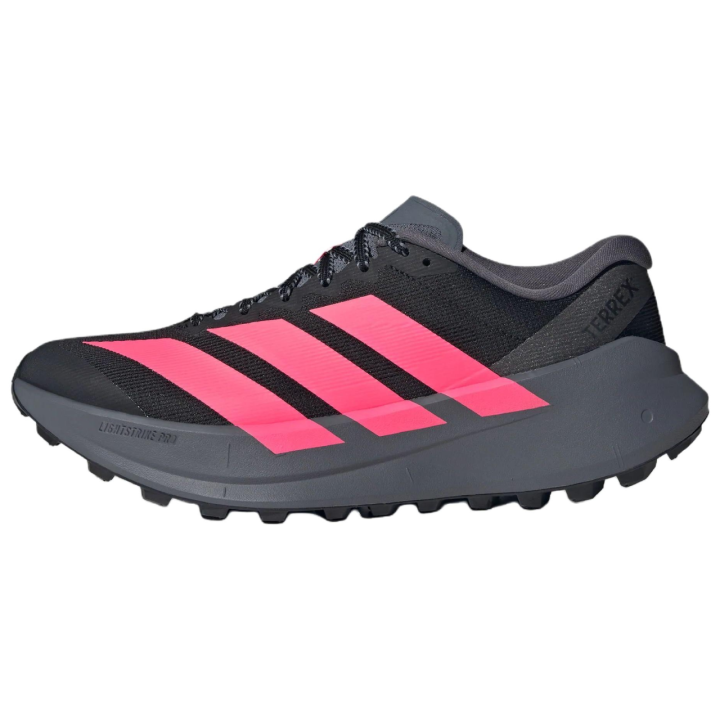 Adidas Adidas Terrex Agravic Trail Running Shoes Unisex Black/Swirl Neon Red/Aurora Asphalt Gray