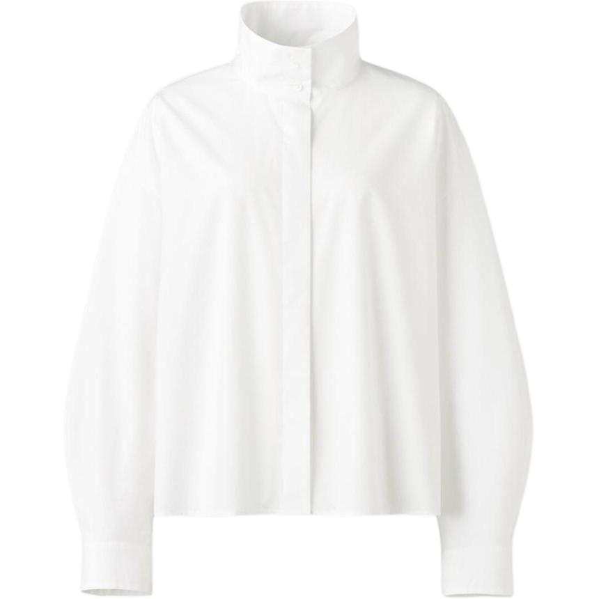 UNIQLO C Collection Shirts Women's Ivory Stand Collar