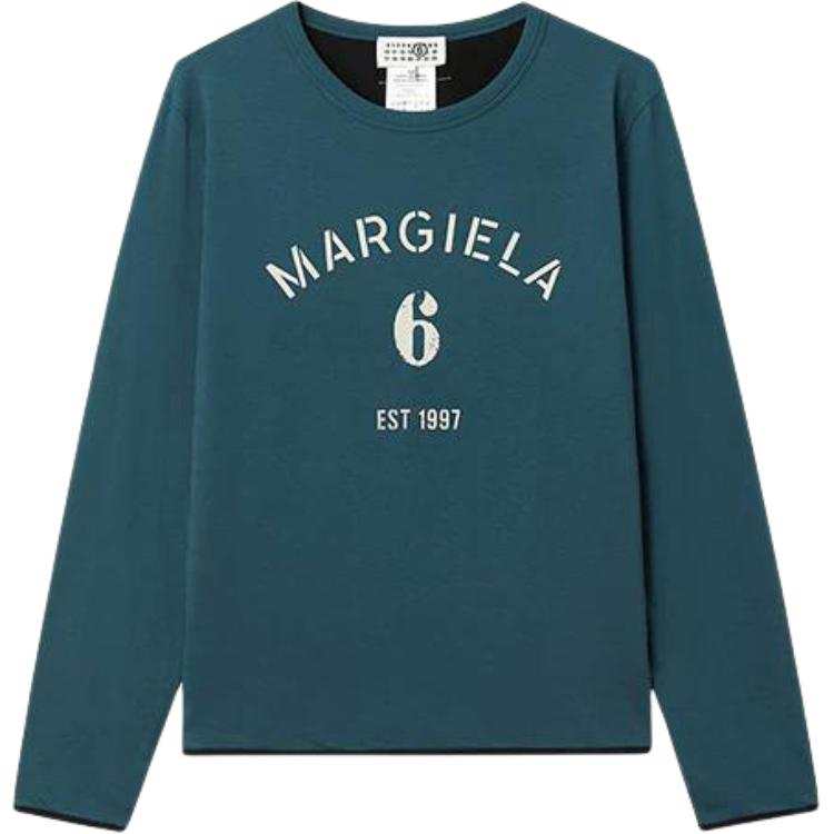 MM6 Maison Margiela T Shirts Unisex BKX/Green Crew Neck Moderate Straight Fit